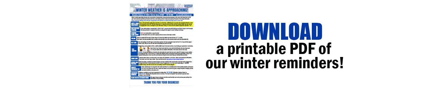 Download our winter tips and reminders for your fleet courtesy of McCandless Idealease
